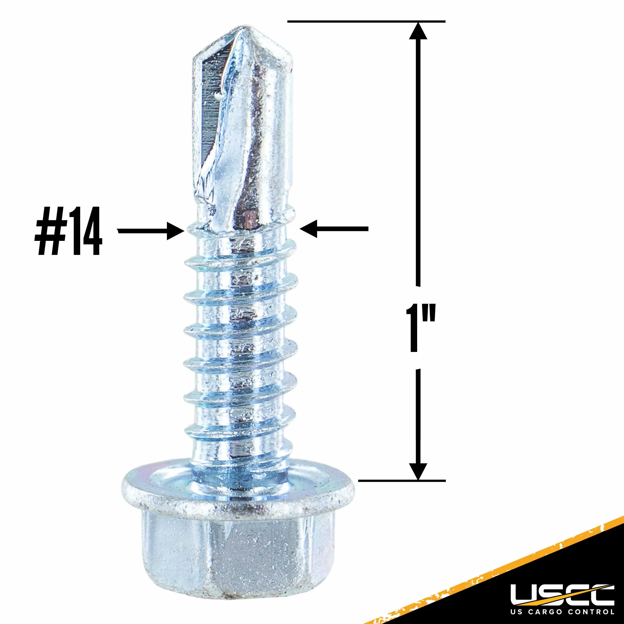#14 x 1" Hex Screw w/ Self Drilling Tip (10 pack)