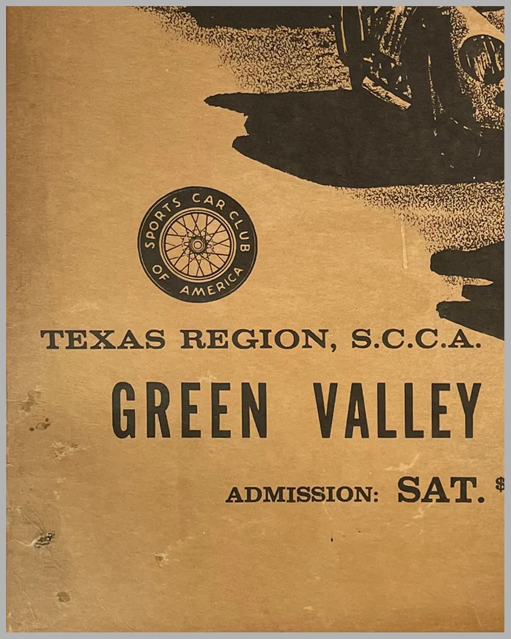 1961 Green Valley Raceway original race poster