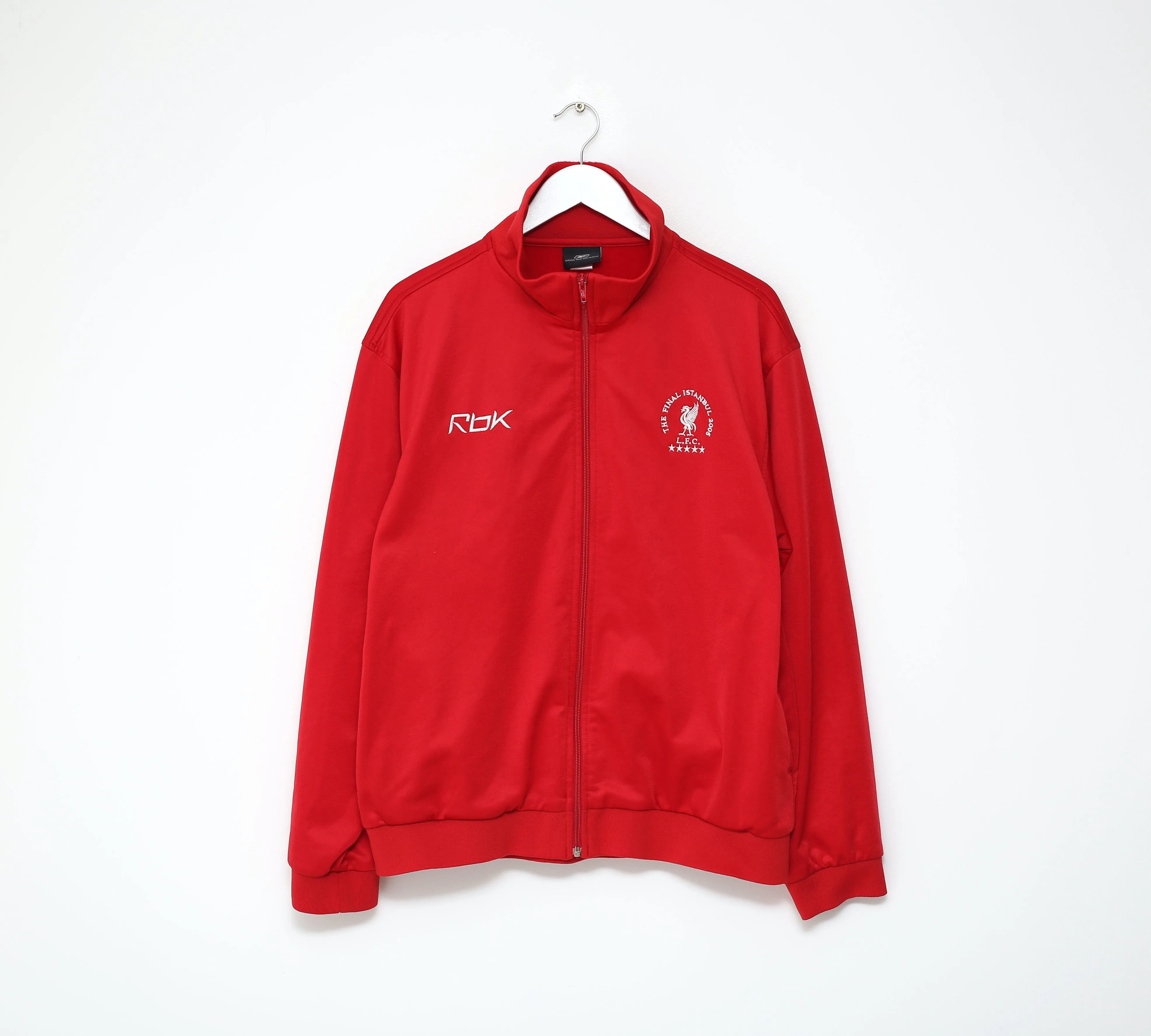 2004/05 LIVERPOOL Vintage Reebok UCL Final Football Jacket Track Top (L/XL)