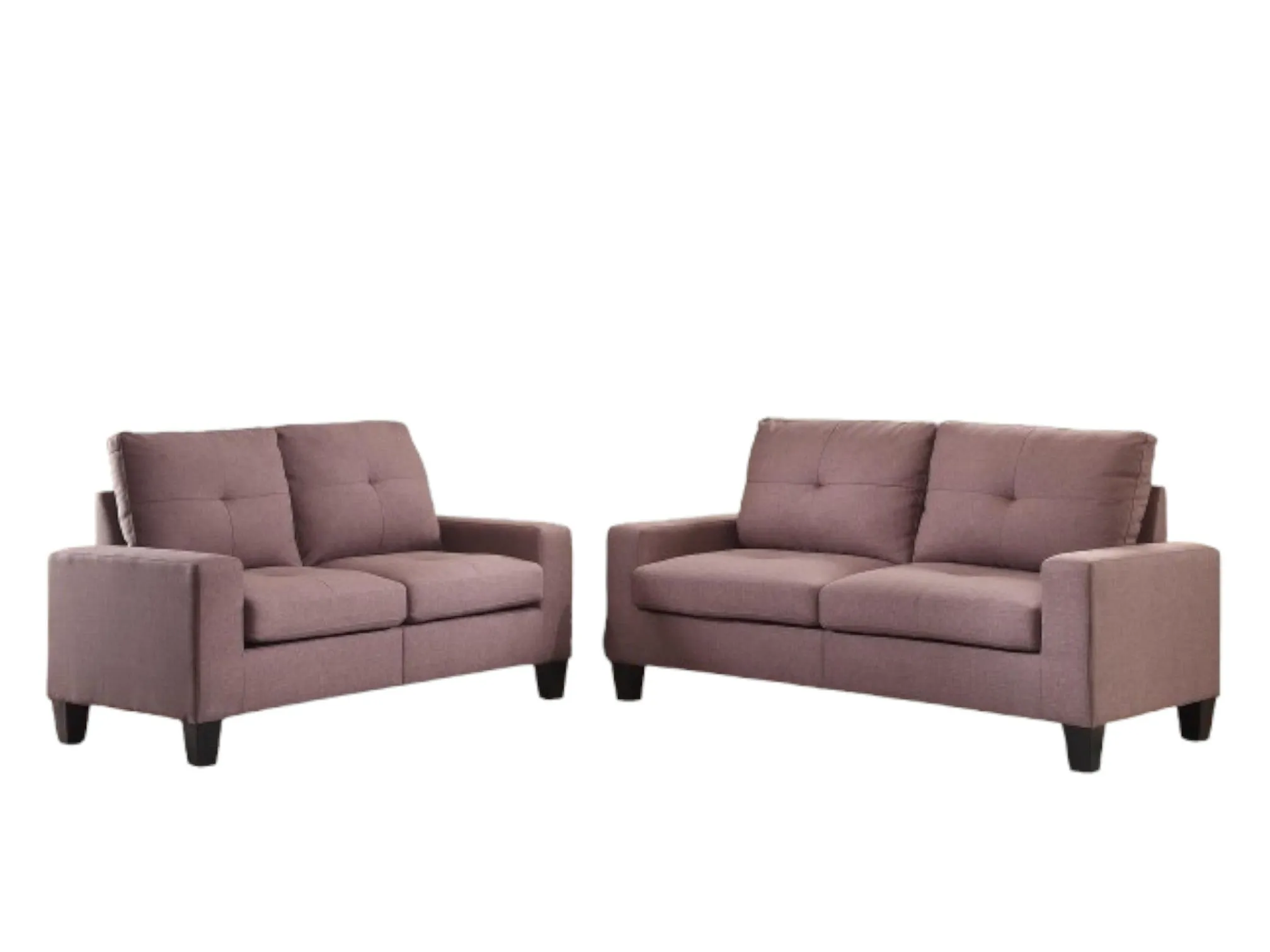 71" Chocolate Linen Platinum Sofa And Loveseat