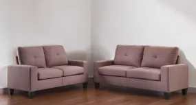 71" Chocolate Linen Platinum Sofa And Loveseat