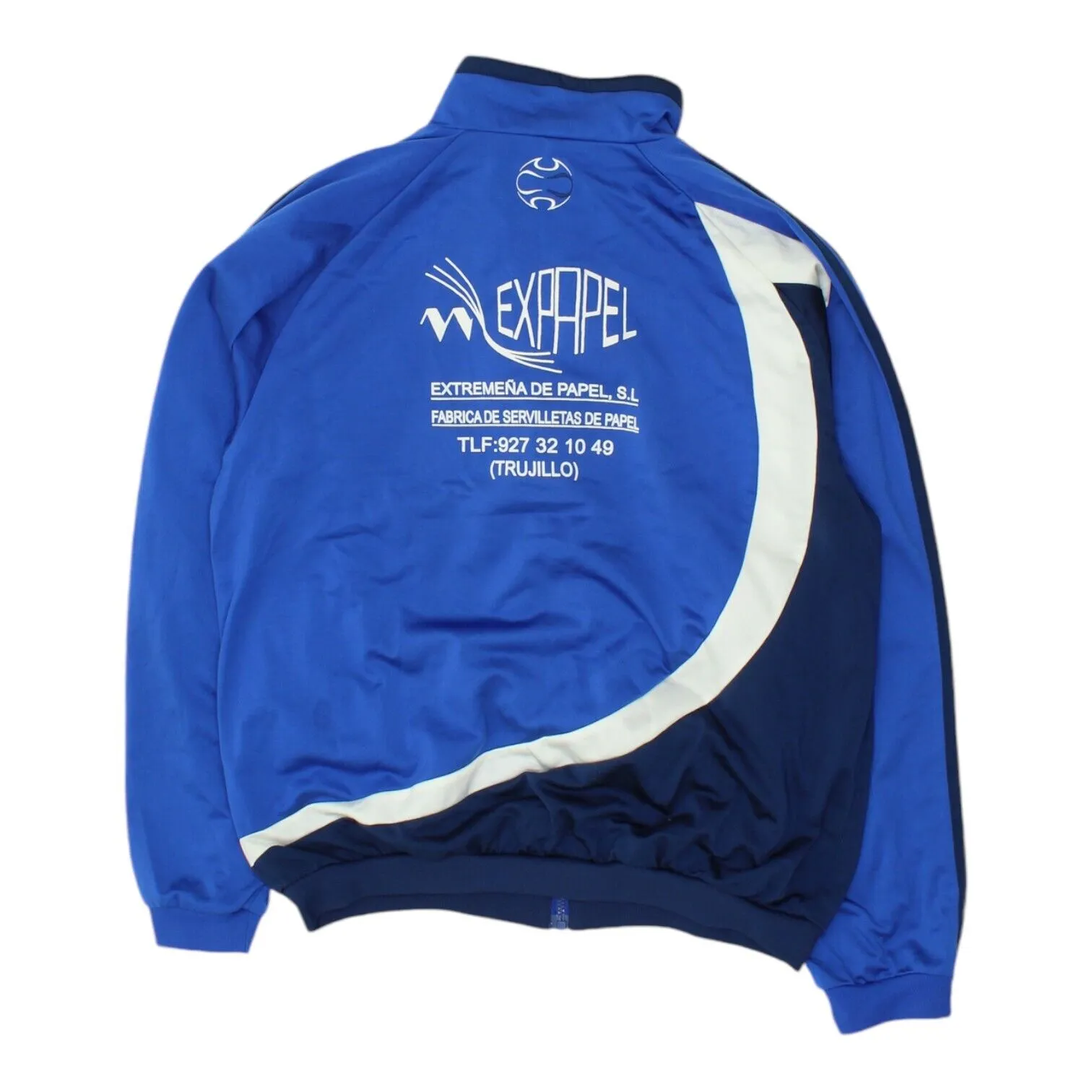 Adidas Mens Blue Track Jacaket | Vintage 90s Tracksuit Top Uniform Sportswear