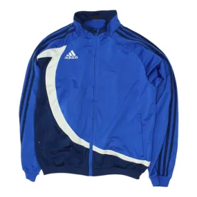 Adidas Mens Blue Track Jacaket | Vintage 90s Tracksuit Top Uniform Sportswear