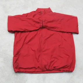 Adidas Mens Track Jacket Full Zip Up Mock Neck Long Sleeves Climalite Red SZ XXL