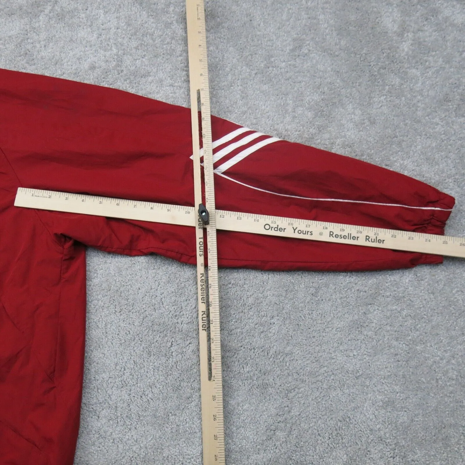 Adidas Mens Track Jacket Full Zip Up Mock Neck Long Sleeves Climalite Red SZ XXL