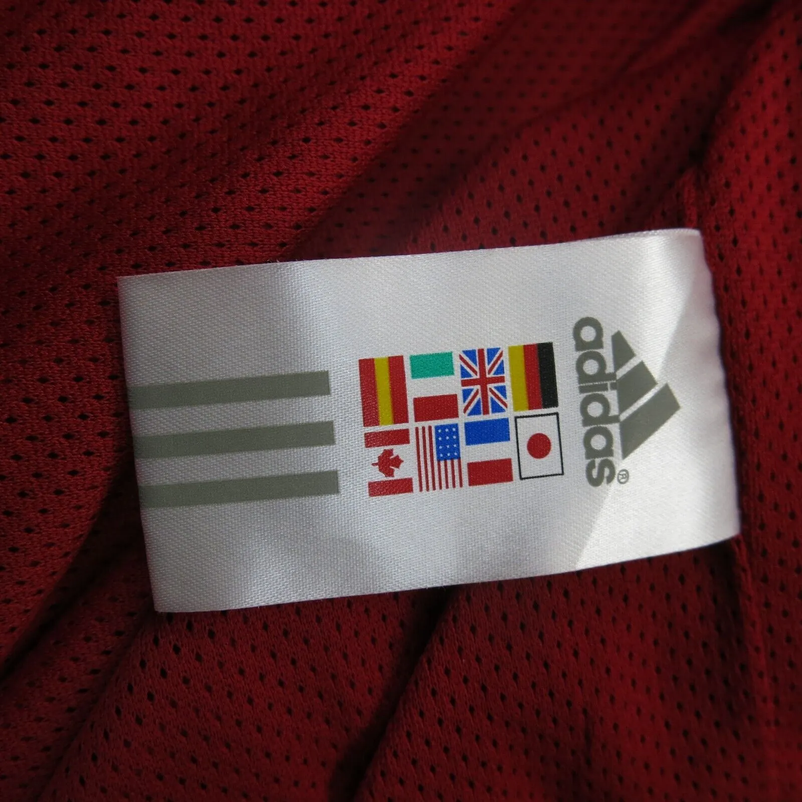 Adidas Mens Track Jacket Full Zip Up Mock Neck Long Sleeves Climalite Red SZ XXL
