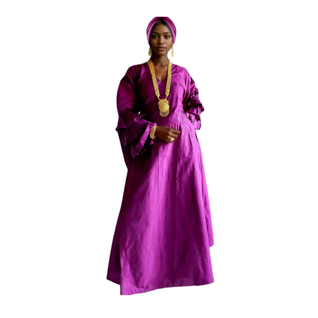 African Styled Wrap Maxi Dress