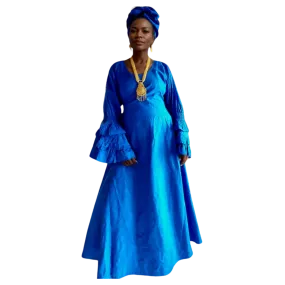 African Styled Wrap Maxi Dress