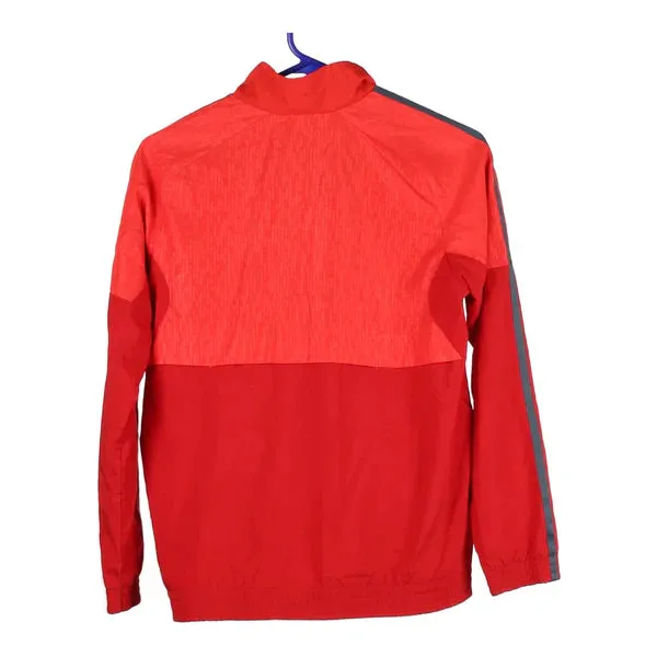 Age 11-12 Adidas Track Jacket - Medium Red Polyester