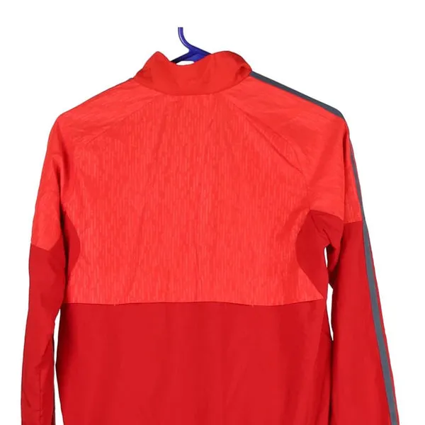 Age 11-12 Adidas Track Jacket - Medium Red Polyester