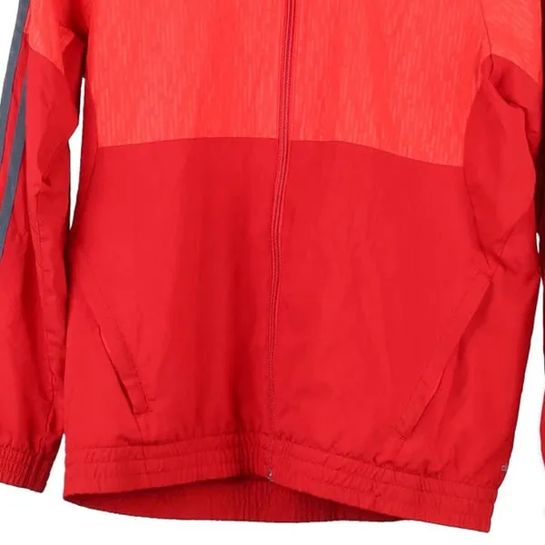 Age 11-12 Adidas Track Jacket - Medium Red Polyester