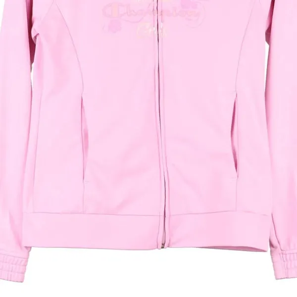 Age 11-12 Champion Track Jacket - Large Pink Polyester