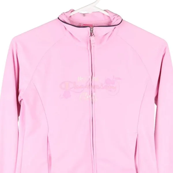 Age 11-12 Champion Track Jacket - Large Pink Polyester