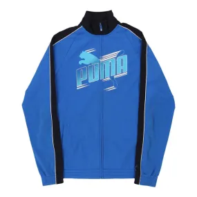 Age 12-13 Puma Spellout Track Jacket - 2XL Blue Polyester