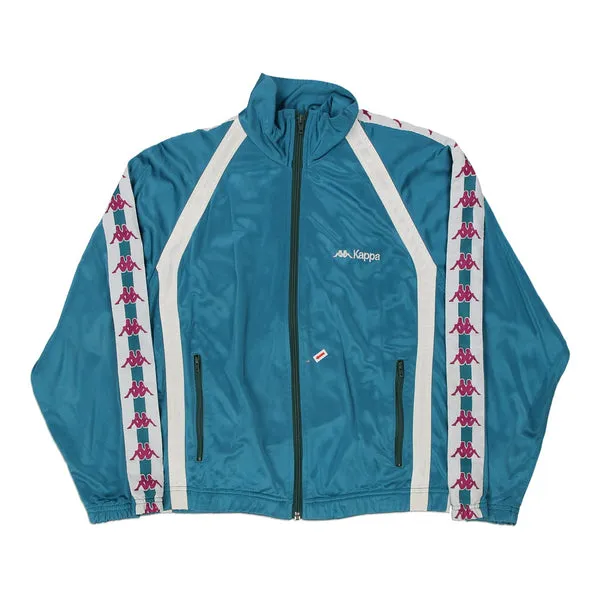 Age 14-16 Kappa Track Jacket - Large Blue Polyester