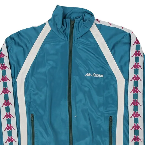Age 14-16 Kappa Track Jacket - Large Blue Polyester