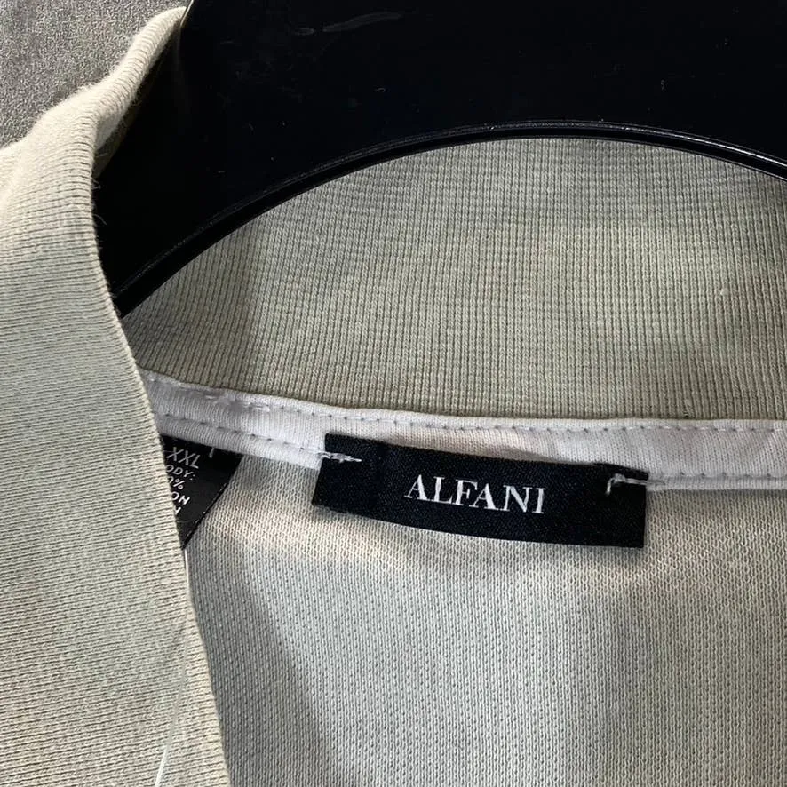 ALFANI Men's Moonstruck Cbo Slim Pique Full-Zip Bomber Track Jacket SZ 2XL