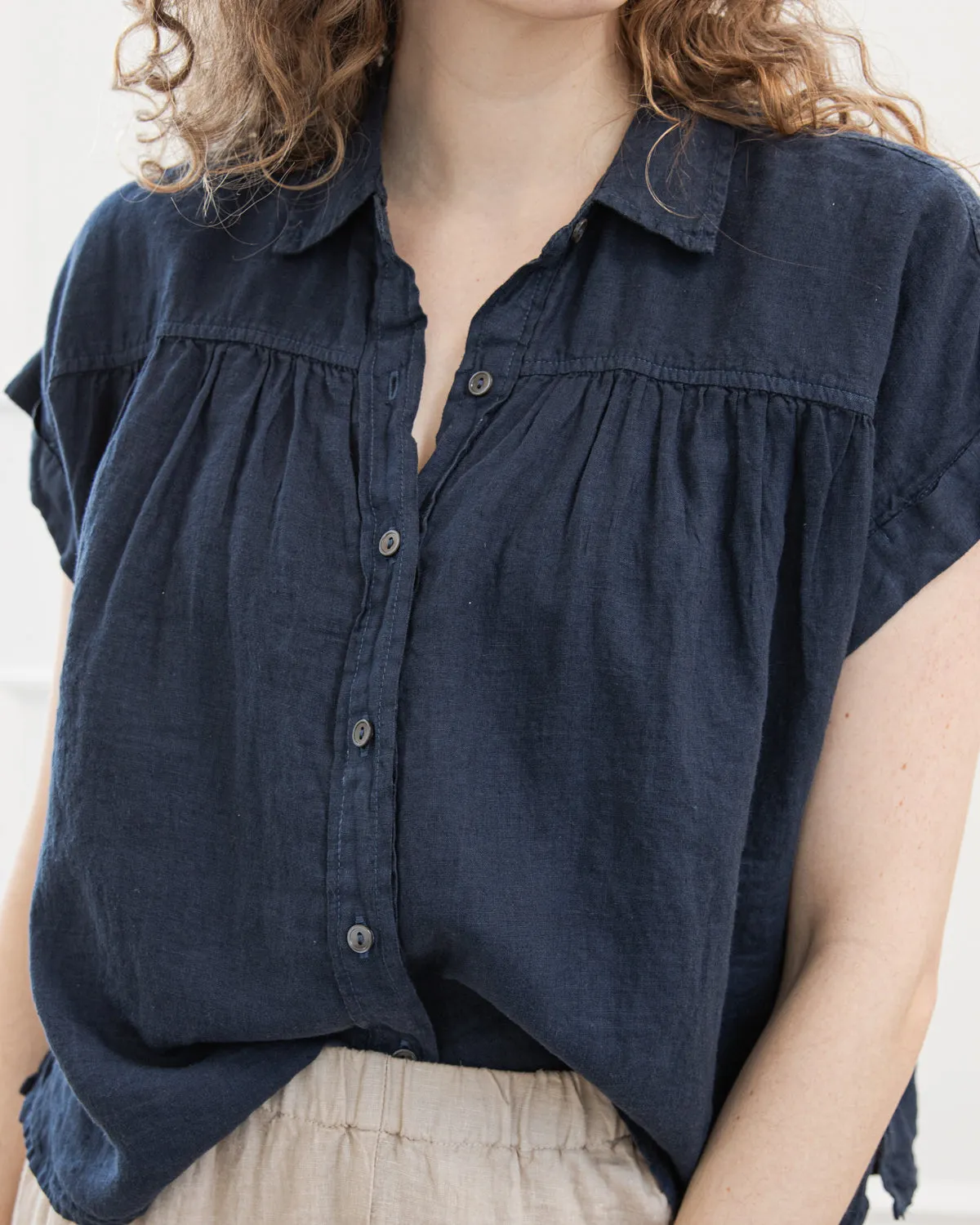 Aria Shortsleeve Linen Shirt