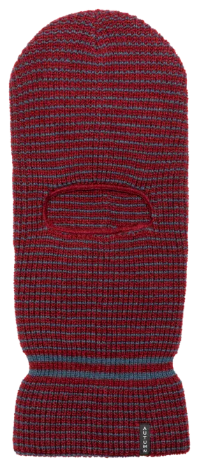 Autumn Striped Balaclava In Burgundy
