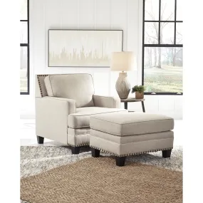 Benchcraft Claredon Stationary Fabric Chair with Ottoman 1560214/1560220