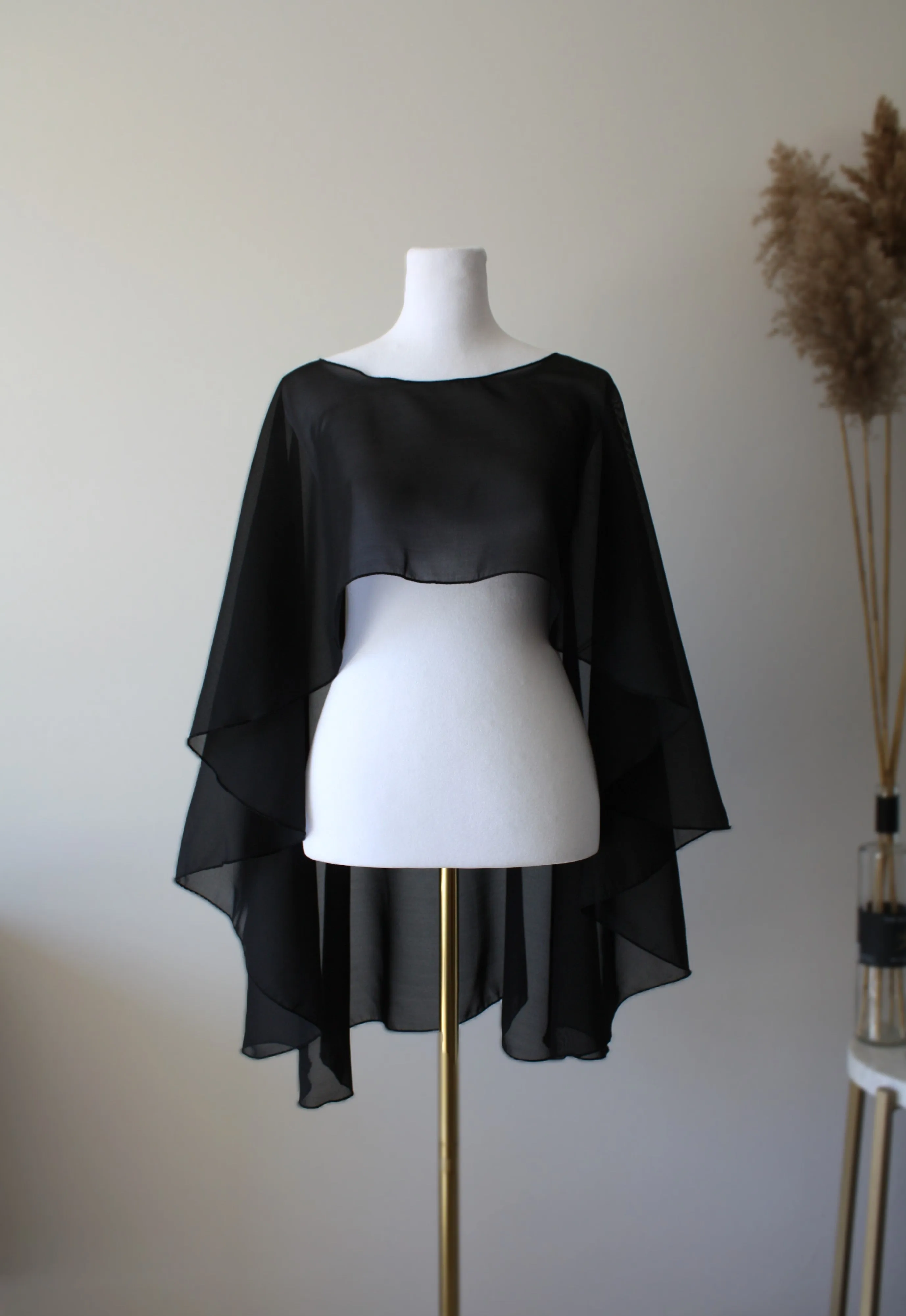 Black Chiffon Bolero