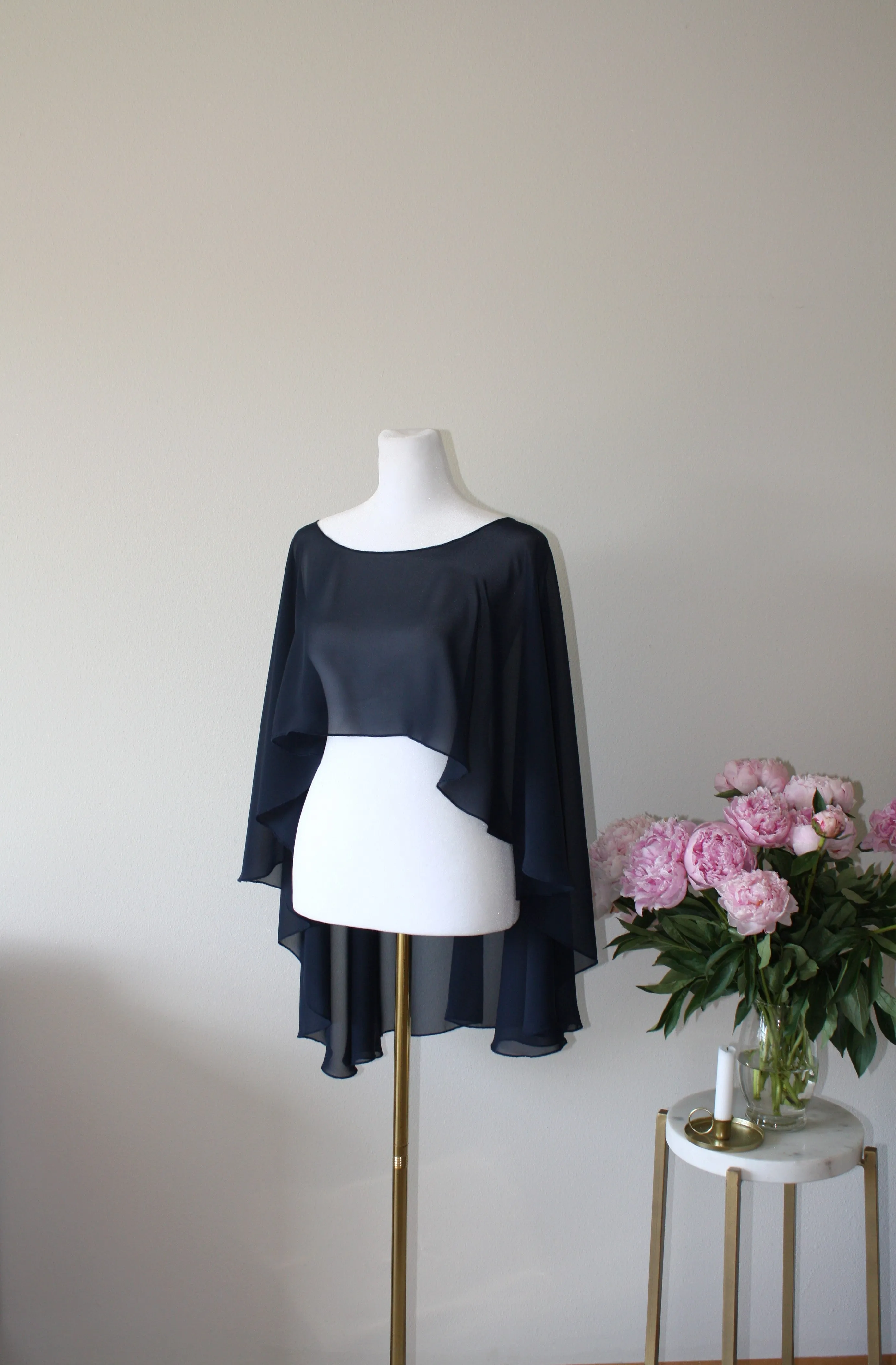 Black Chiffon Bolero