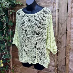 Breezy Light Lime Bohemian Popcorn Cover Up