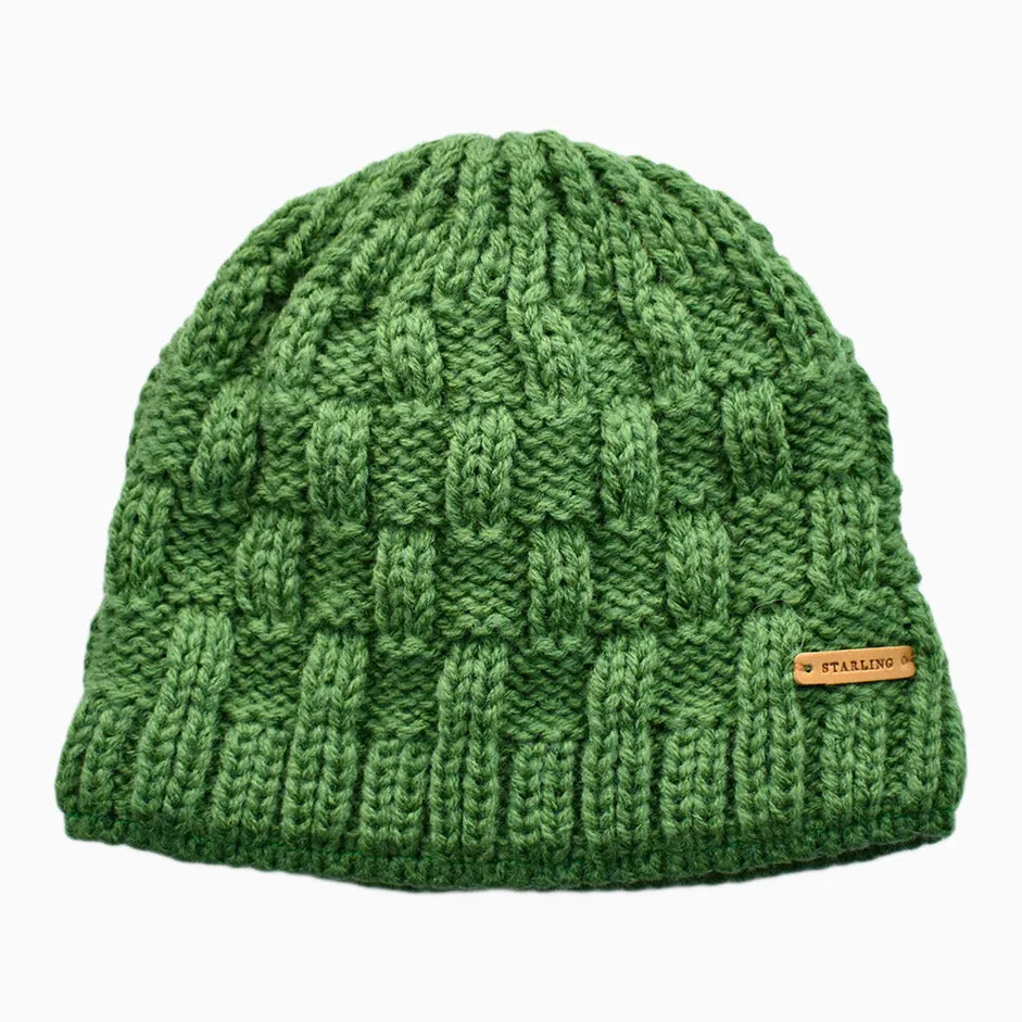 Bright Green Box Knit Kids' Beanie
