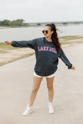 BUMMIN IT AT THE LAKE CORDED VINTAGE WASH PULLOVER