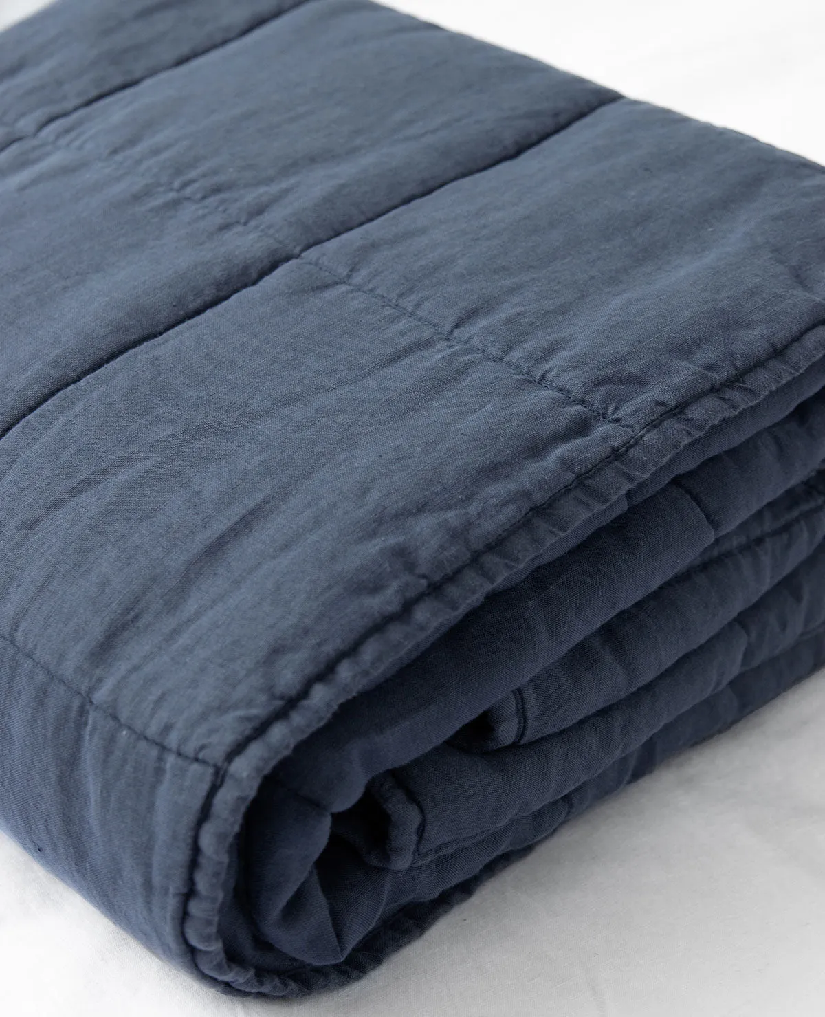 Camden Linen Quilt Navy