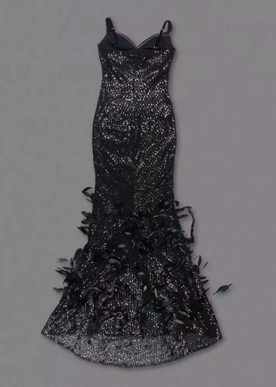 Candice Feather Decor Maxi Dress