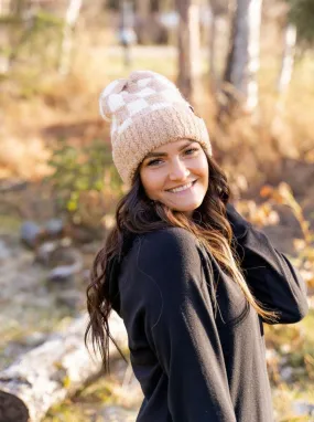 C.C. Boucle Checkered Beanie - More Colors