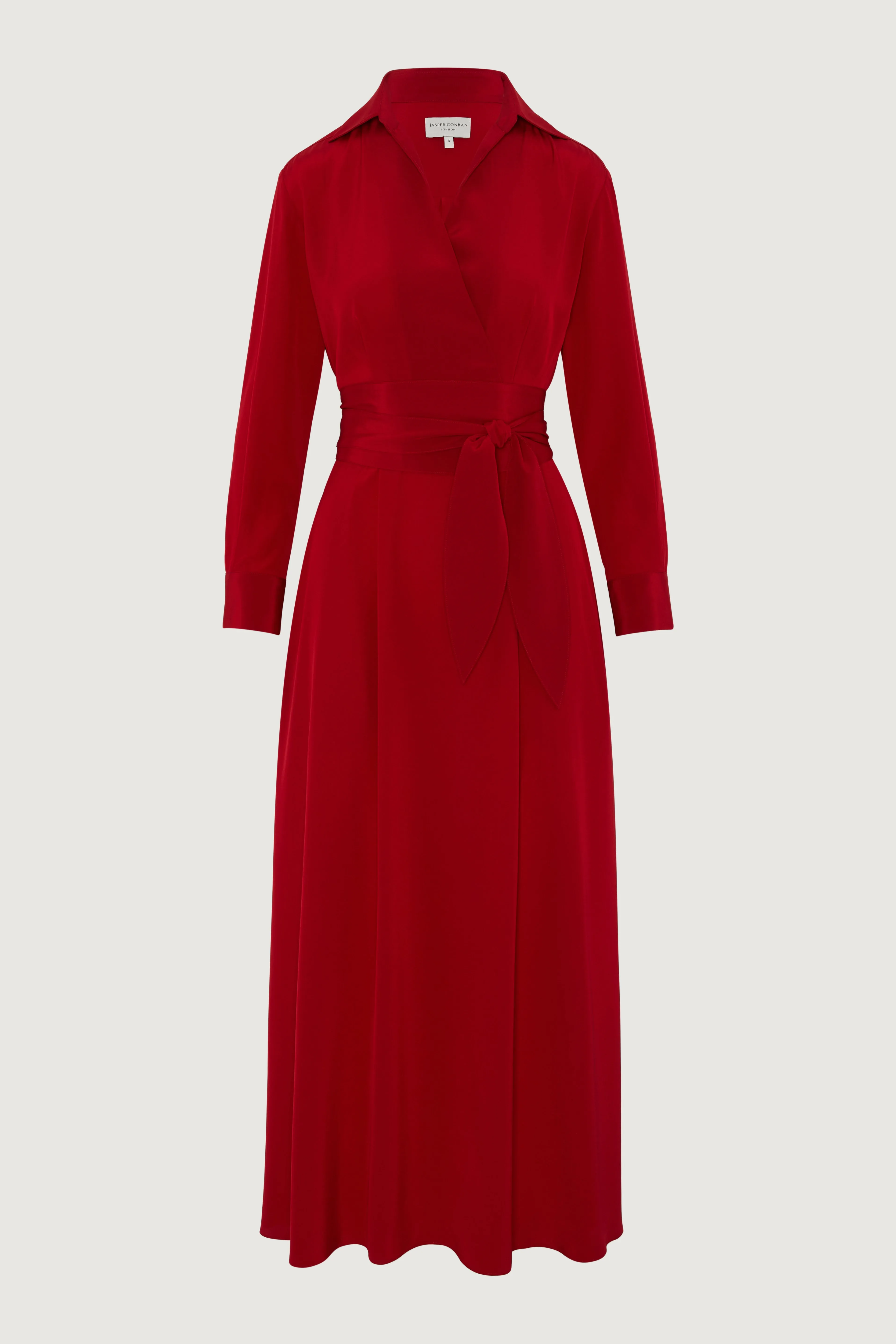 Celia Silk Maxi Full Skirt Wrap Dress