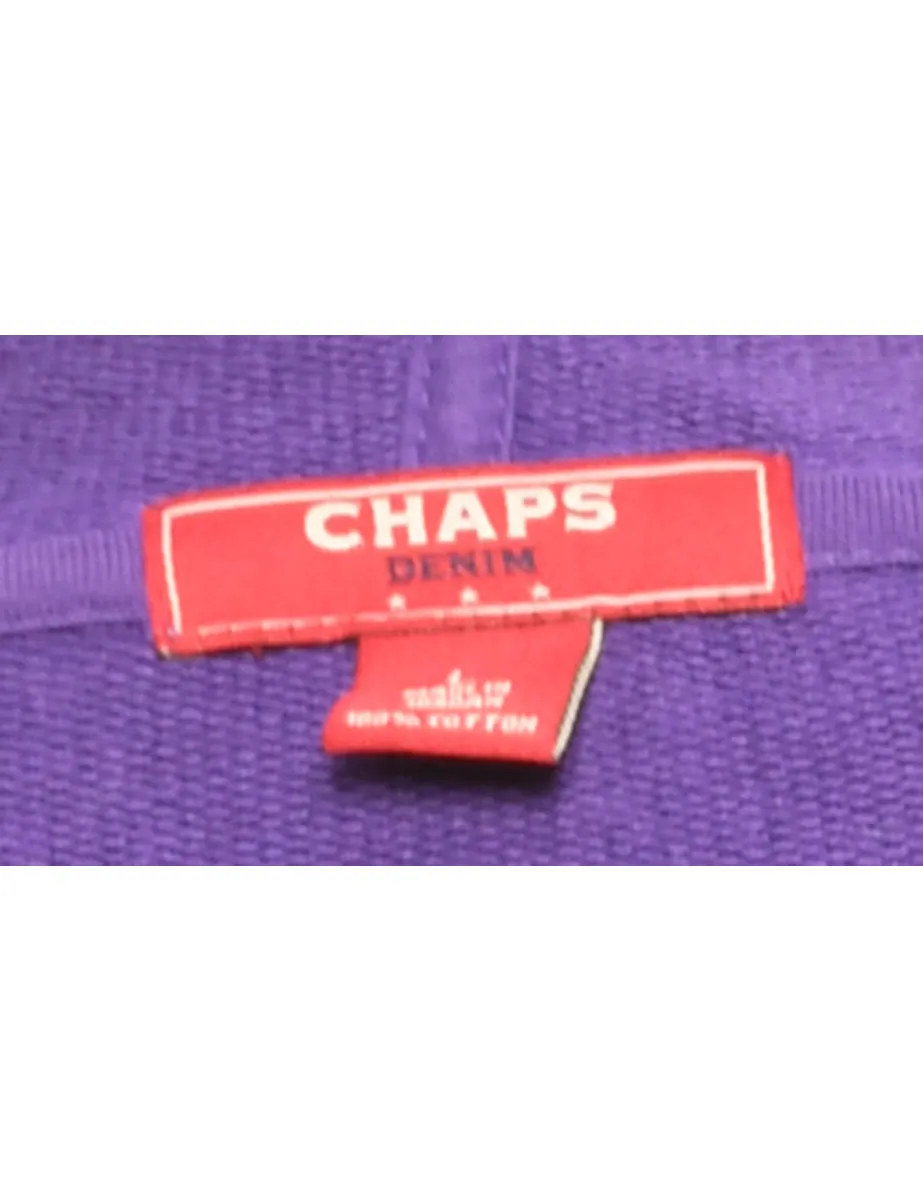 Chaps Purple Hooded Track Top - L