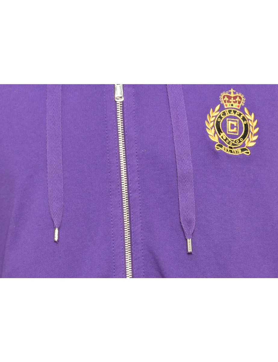 Chaps Purple Hooded Track Top - L
