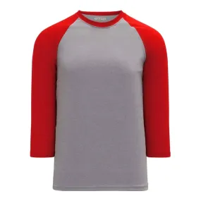 Classic 3-4 Sleeve Baseball Grey-Red Shirt