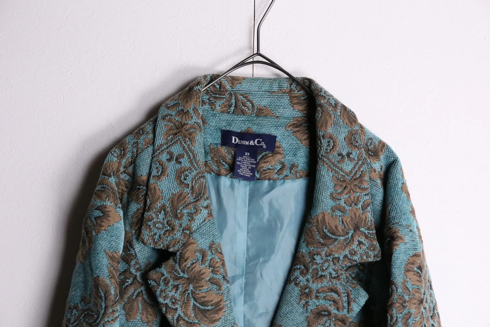”DENIM＆CO“ jacquard floral tailored Jacket