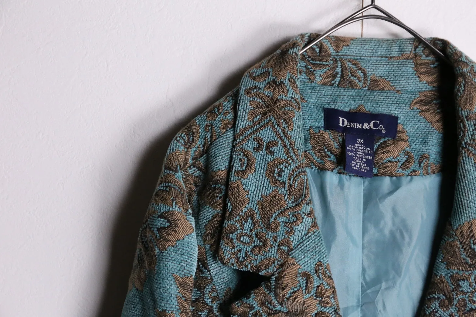 ”DENIM＆CO“ jacquard floral tailored Jacket