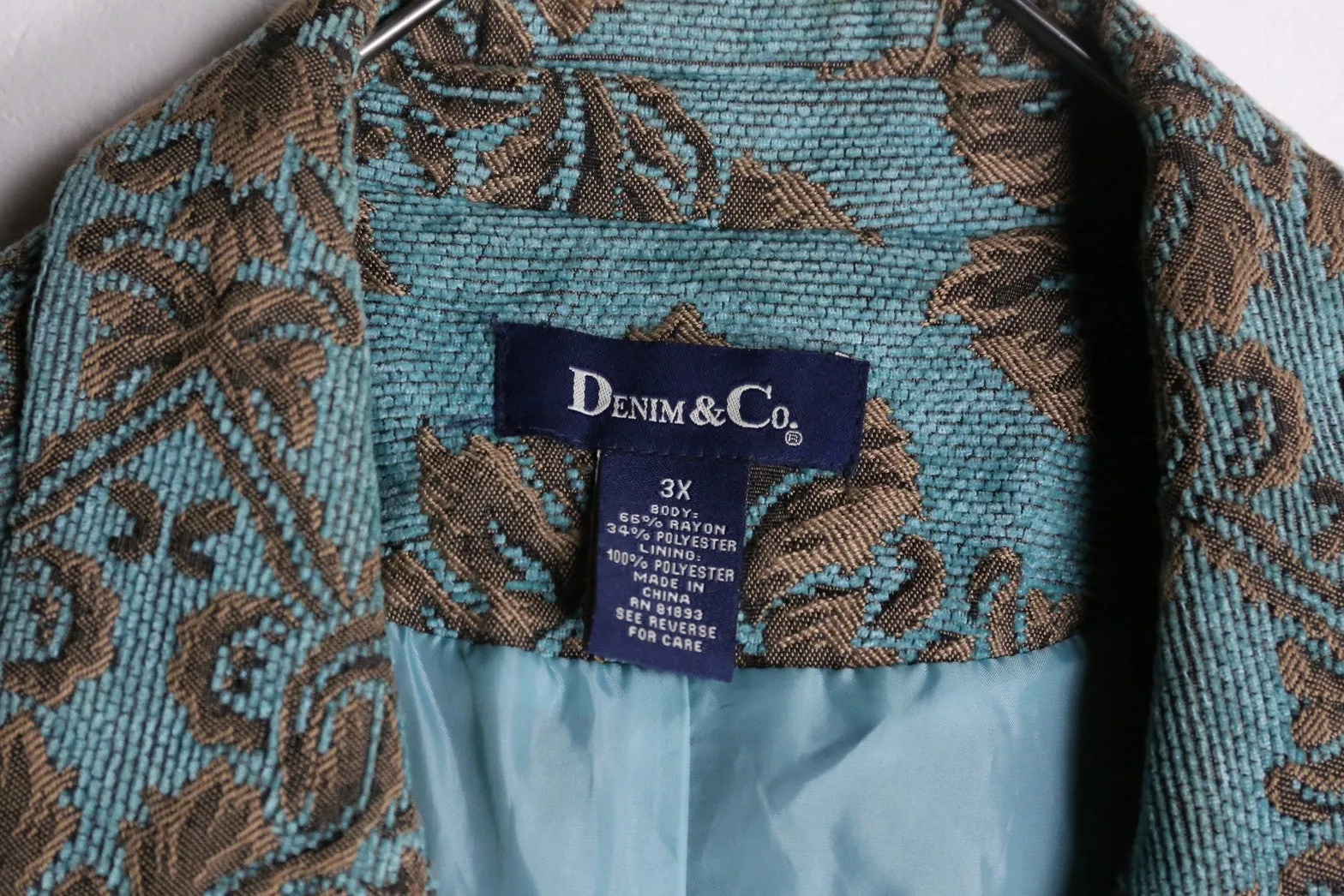 ”DENIM＆CO“ jacquard floral tailored Jacket