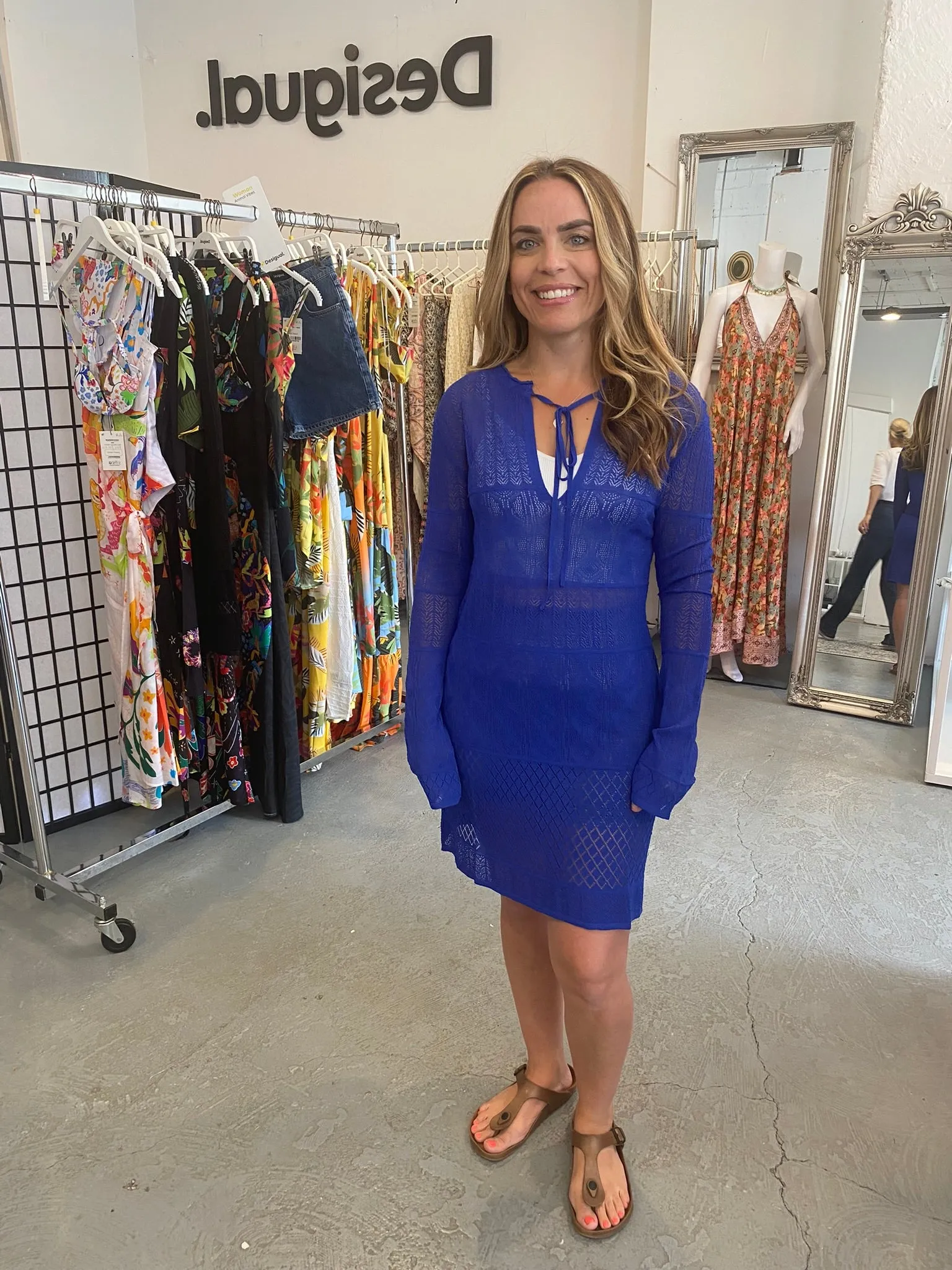 Desigual El Cairo Beach Long Sleeve Tunic Dress 24SWMF03