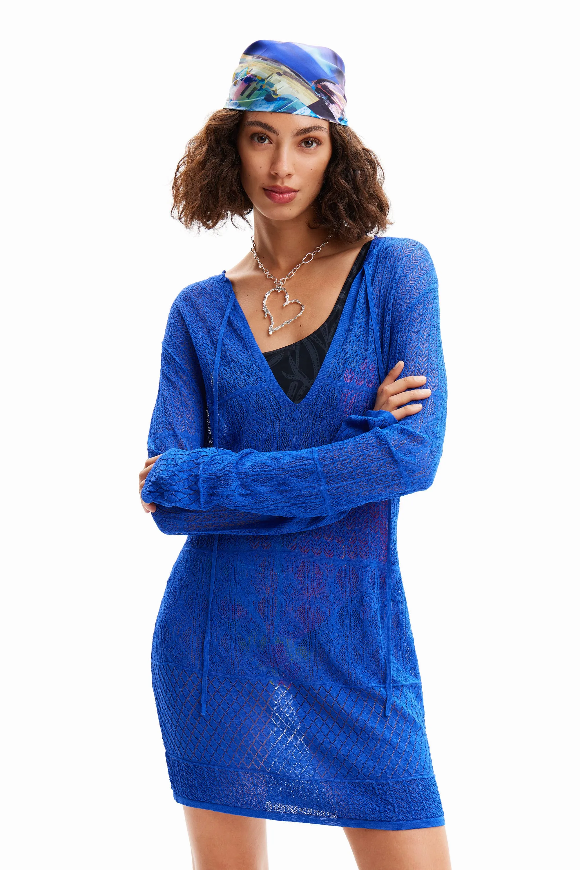 Desigual El Cairo Beach Long Sleeve Tunic Dress 24SWMF03