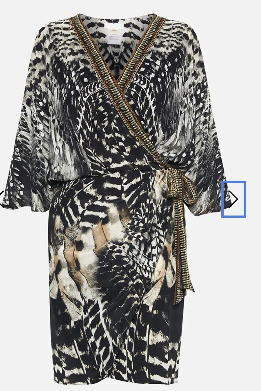 DRAPED FRONT WRAP DRESS