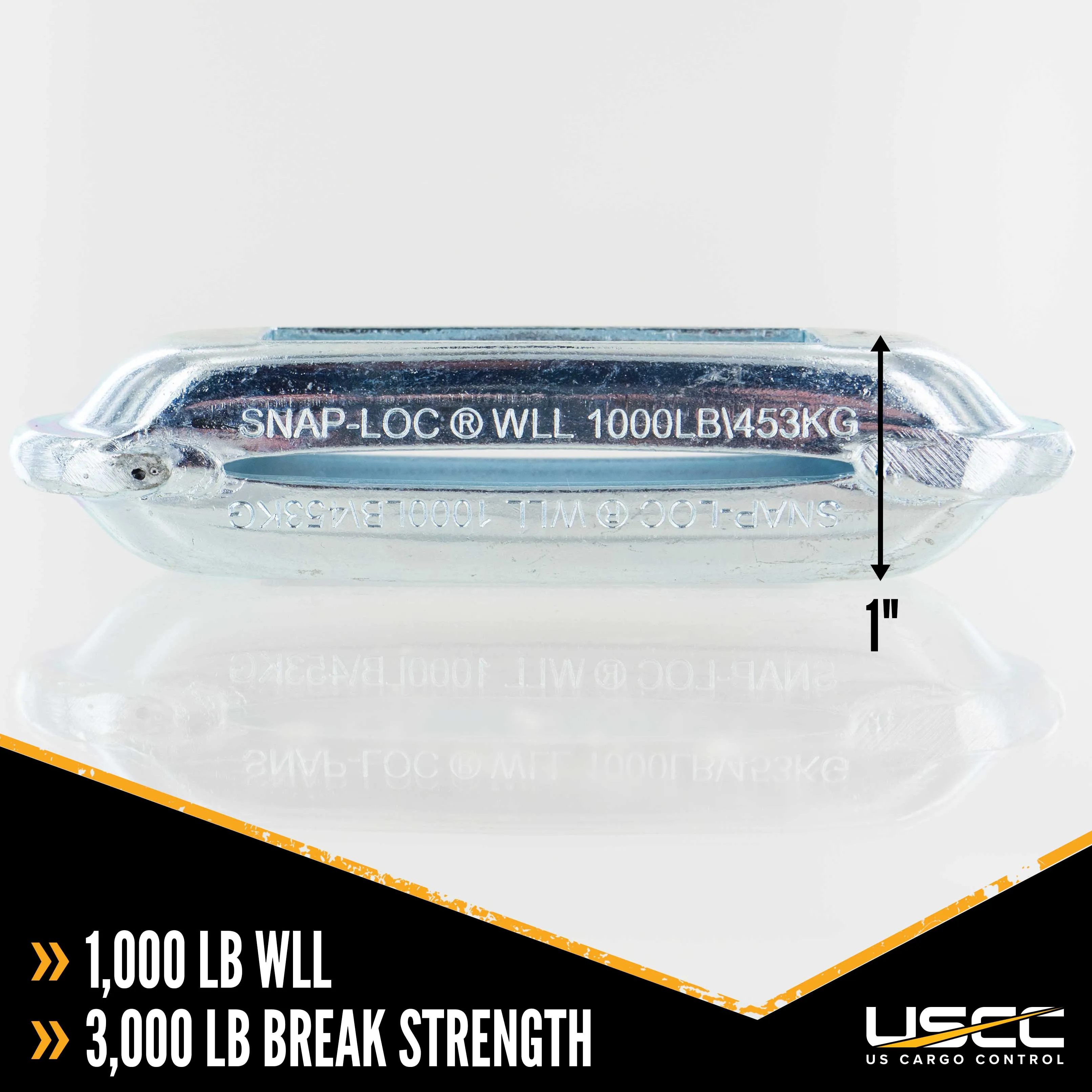 E-Track Double by Snap-Loc (Zinc Plated Steel) | 3,000 lbs. BS