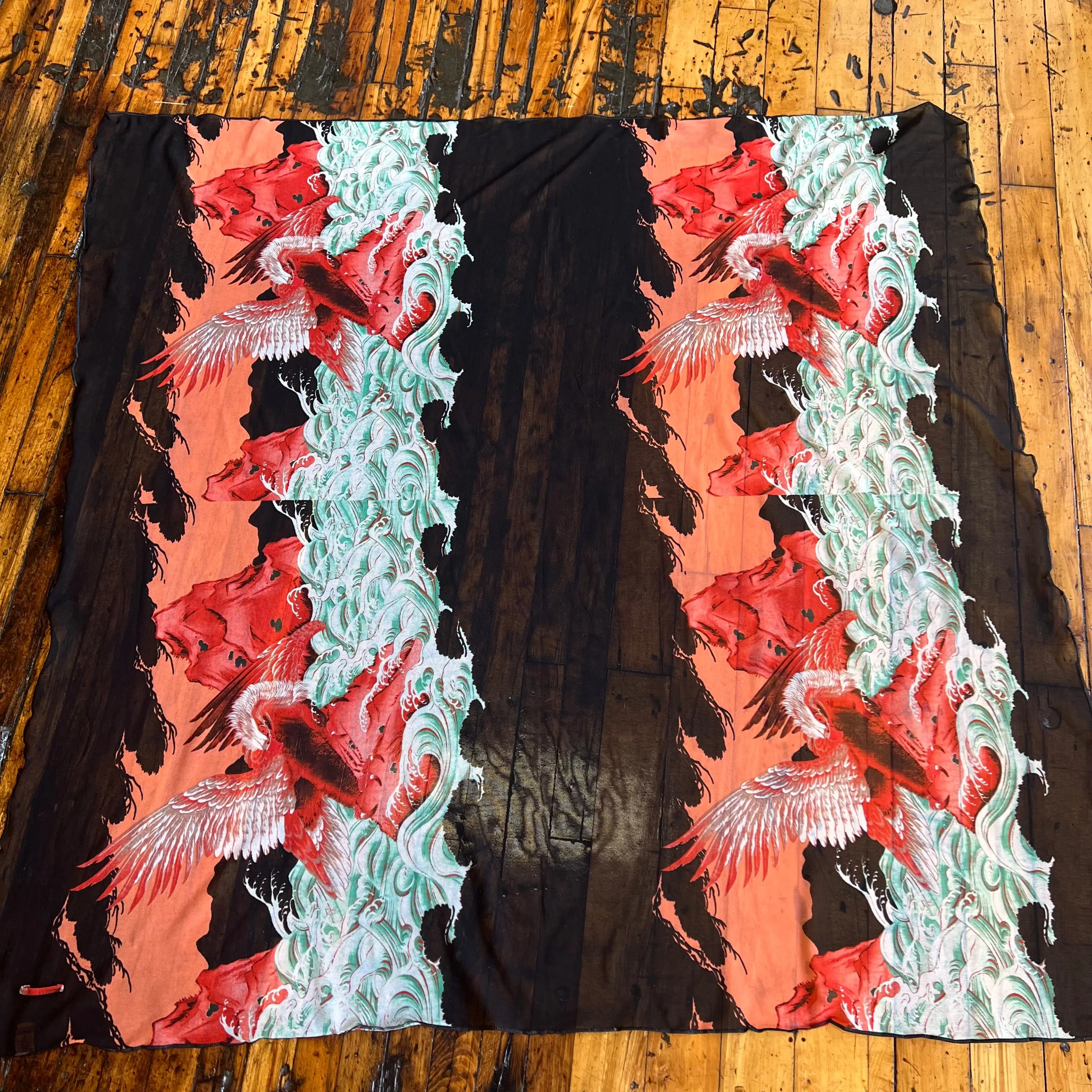 Eagle Print Pareo Scarf | Jean Paul Gaultier