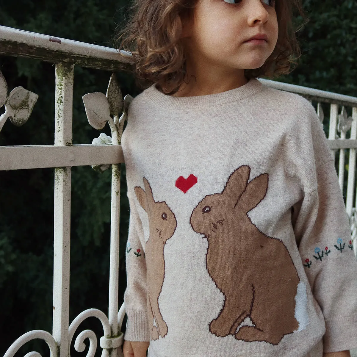 Eli Knit Dress in Off White Melange by Konges Slojd