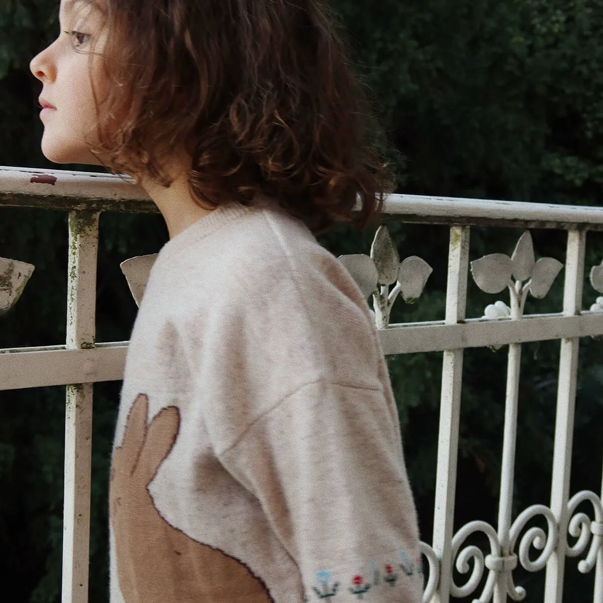 Eli Knit Dress in Off White Melange by Konges Slojd