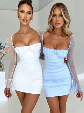 Elizabeth Double Layer Bodycon Party Dress
