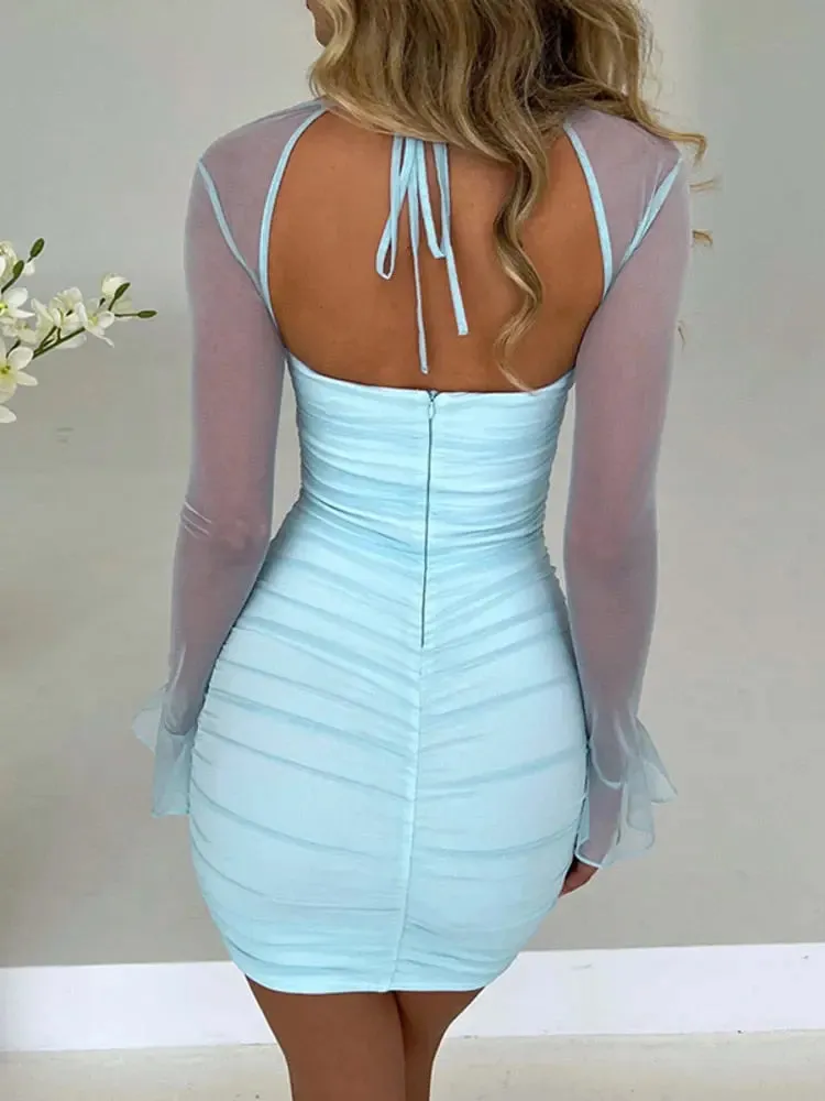 Elizabeth Double Layer Bodycon Party Dress