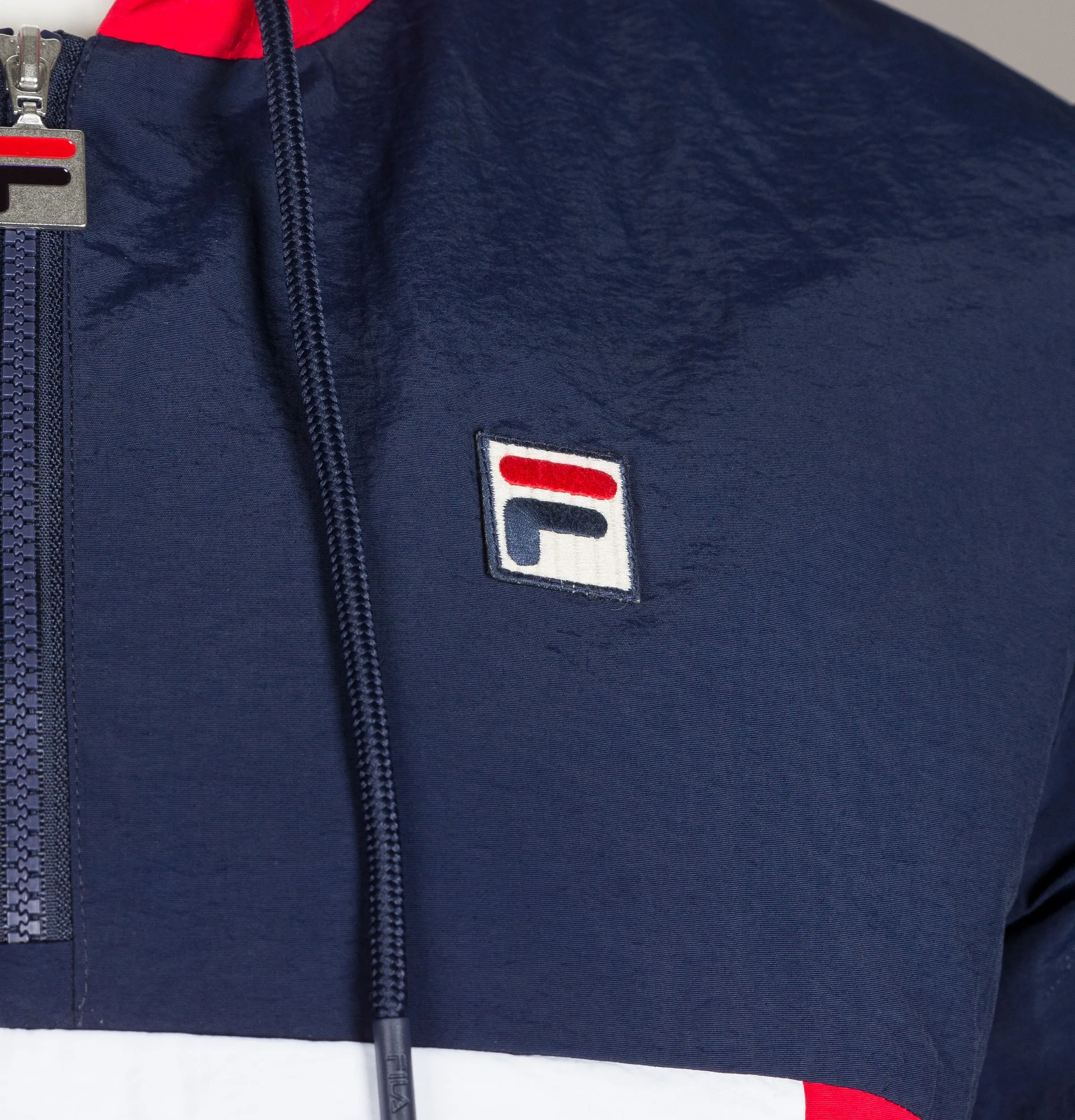Fila Vintage Macker 2 Colour Block Jacket Navy
