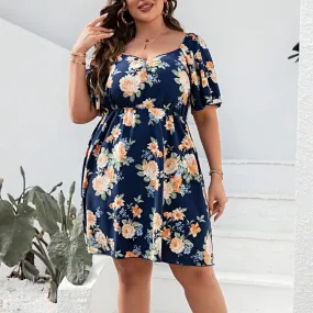 Flattering Resort Dress | U-Neck, High Waist Design for Spring & Summer
